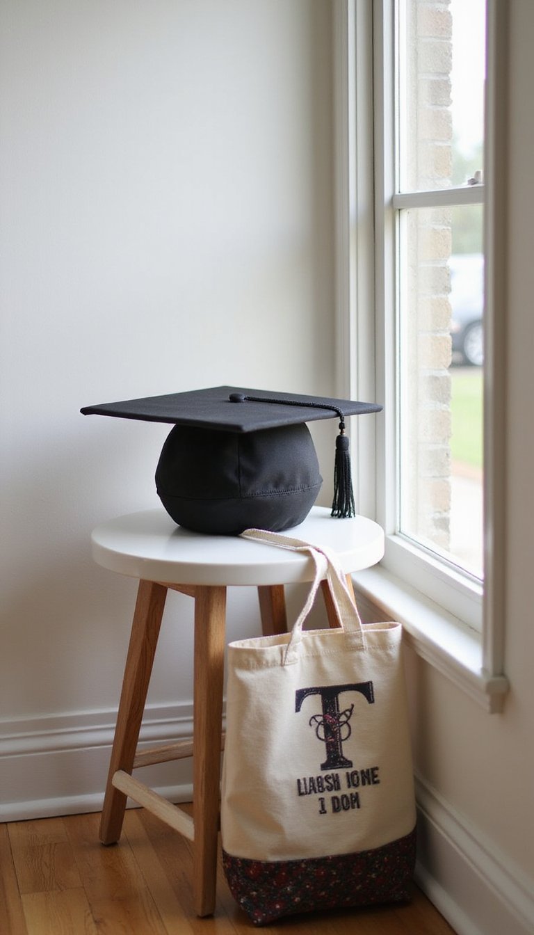 Customized cap and coordinated tote bag