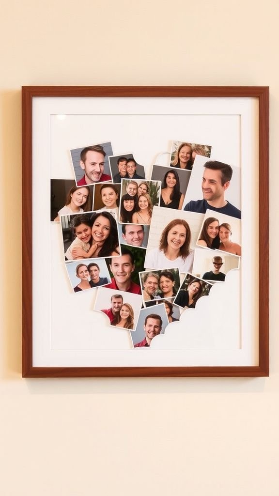 Photo heart collage frame for favorite moments